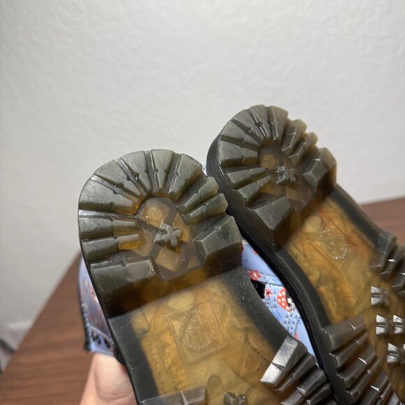 Dr Martens 1460 Toddler Patent Woodland Boots Size 8/EU24 Zen Blue Mushroom Zip - Picture 10 of 11